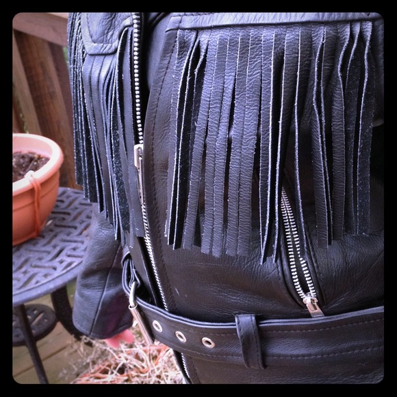 Great condition black leather jacket