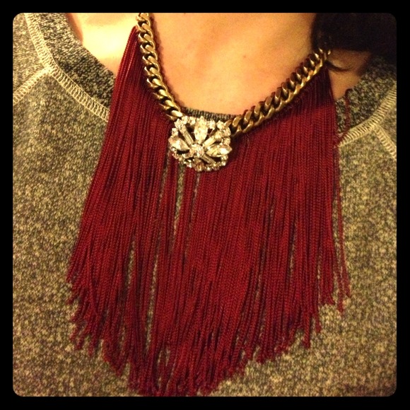 🎉3X HP🎉Swarovski &fringe glam statement necklace - Picture 3 of 4
