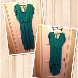 Green high-low summer dress