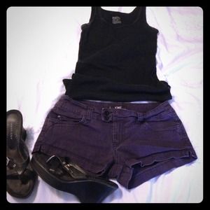 Short purple shorts