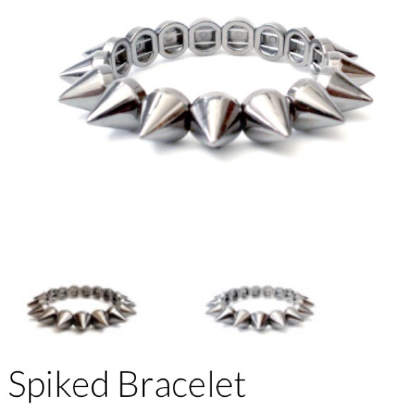 Silver spike bracelet