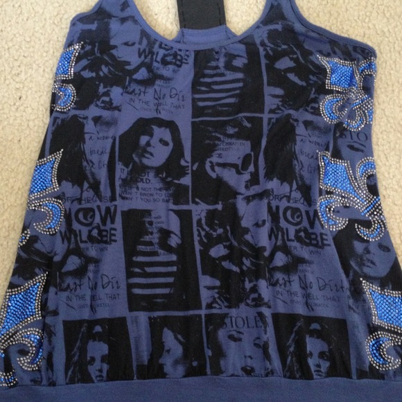 Rhinestone Rocker Racerback Tank - Picture 2 of 4