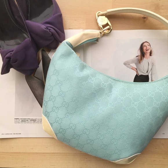 GUCCI sky blue/white shoulder bag