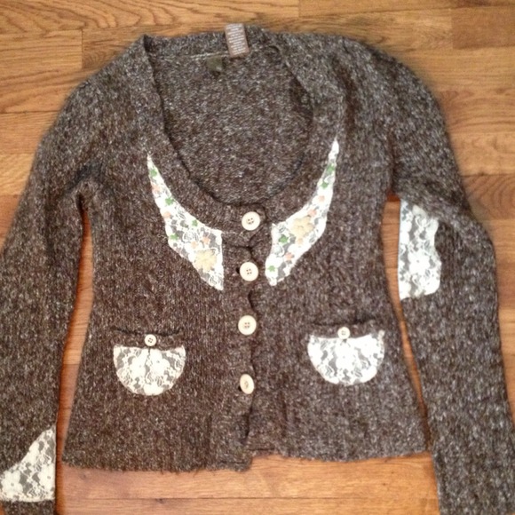 Lace vintage patchwork sweater