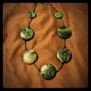 Amazing Natural Stone Green Necklace