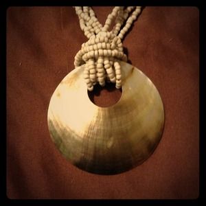 Beaded shell necklace