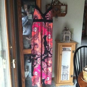 Paisley maxi dress