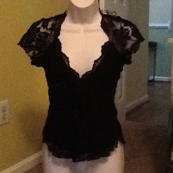 Spectacular black lace top
