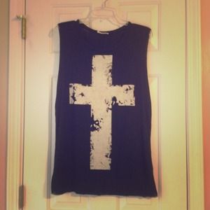 Black shirt with cross