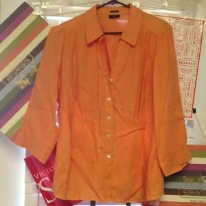 🍊Talbots Orange Blouse 🍊