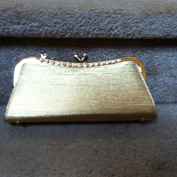 Gold clutch purse