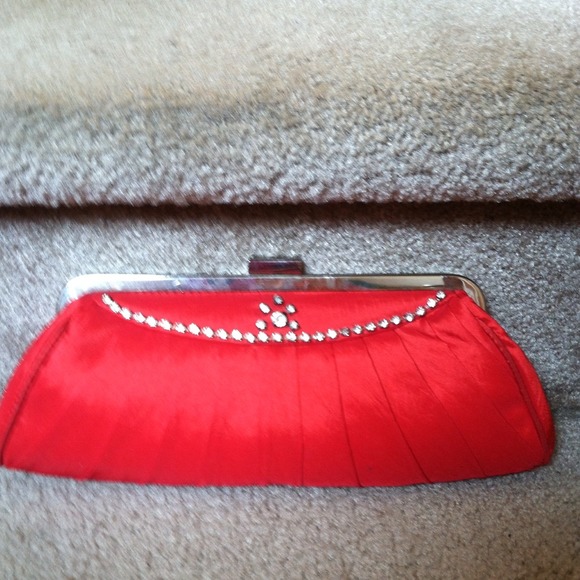 Red clutch purse