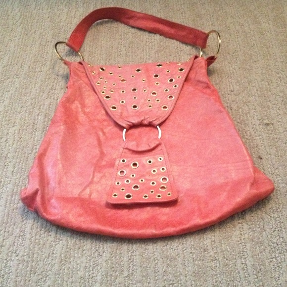 Red leather purse
