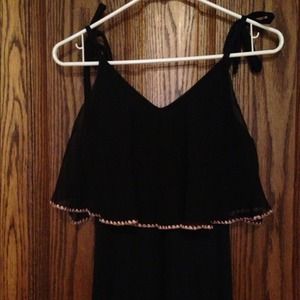 Reduced Moms Black with pink trim Dress. Vintage!!