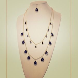 Water Drop Inspired Necklace Set