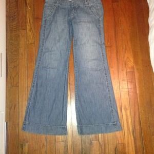 Light Blue Chambray Bell Bottoms