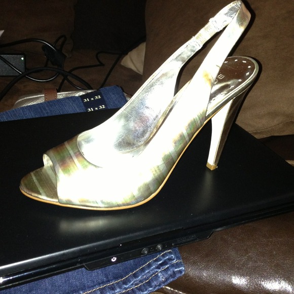 Gold BCBG heels