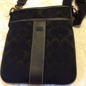 Cross body authentic black coach bag