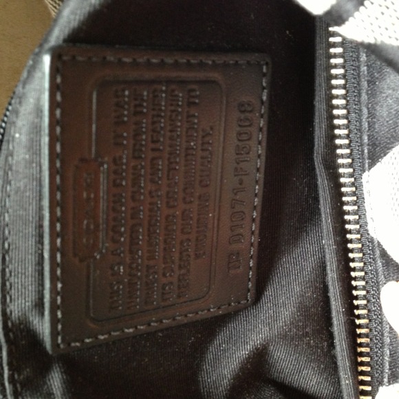 Authentic Coach signature handbag.  Black and grey