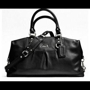 ASHLEY LEATHER LARGE SATCHEL