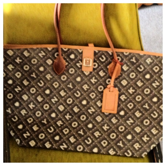Authentic Dooney and Bourke crossword handbag