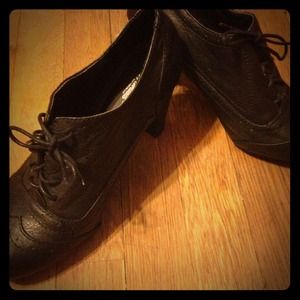 Black Oxford heels