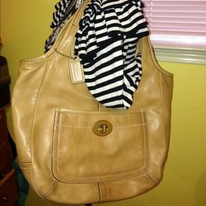 Coach Ergo Leather Large Tote in tan