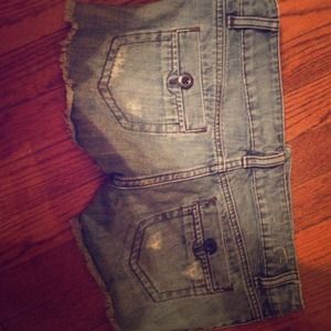 Blue jean shorts