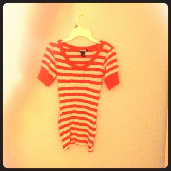 Orange striped shirt