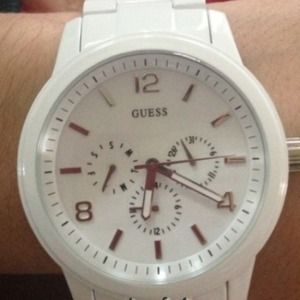 Guess white watch
