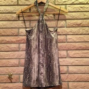 Express Snakeskin Halter Top