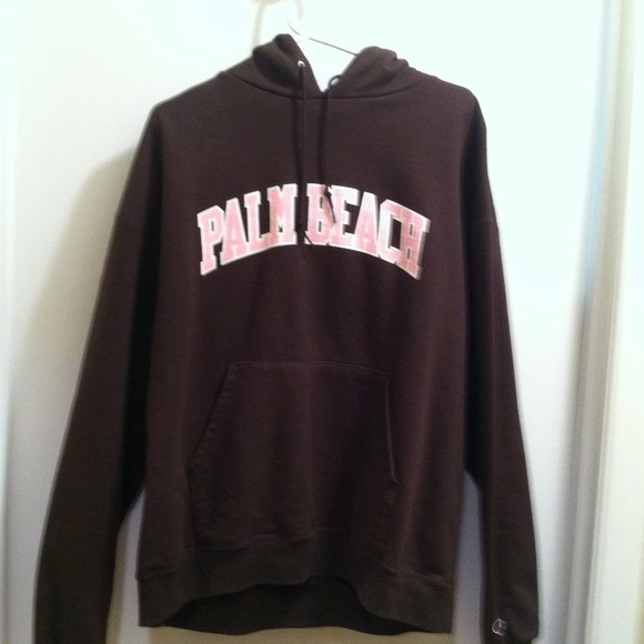 Dark brown and pink hoodie