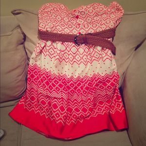 Strapless summer dress