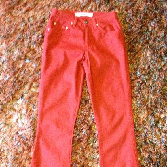 SOLD!!! MAVI Premium Denim Colored RED Flare Jeans - Picture 2 of 4
