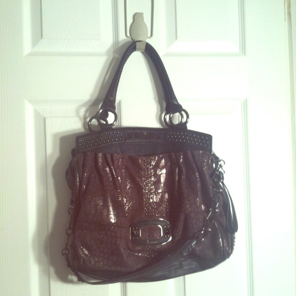 Marciano Grey Snake Skin Stud Purse