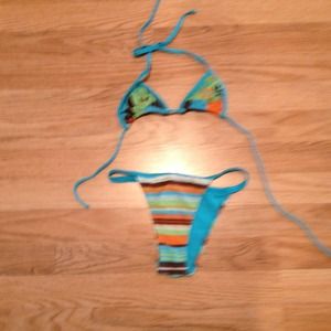 Very cute two piece Brazilian bathing suit.