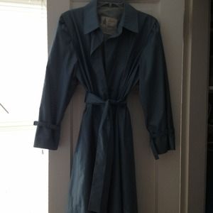 London Fog vintage trench light blue