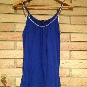 Express Embellished Neck Tank