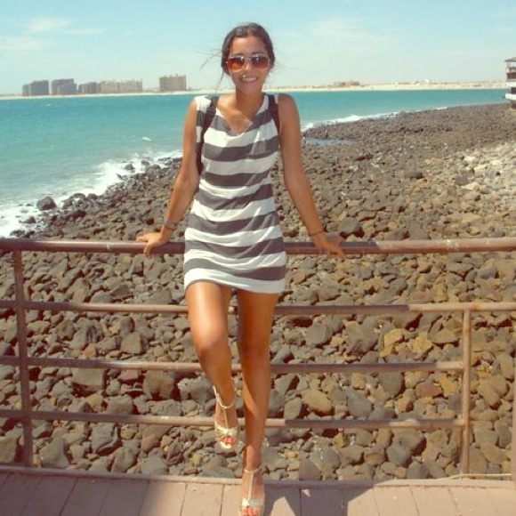 Striped H&M Beach Mini Dress - Picture 1 of 4