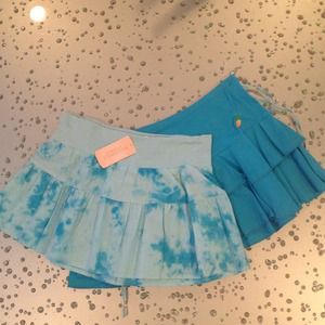 Blue short summer skirts