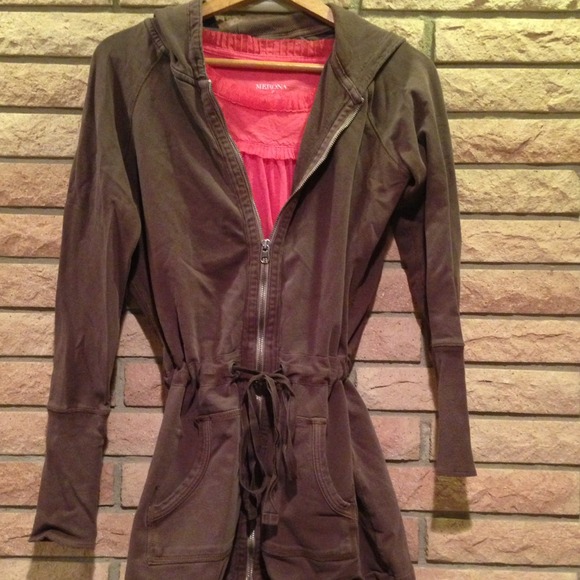 GAP Zip Up Cinch Waist Hoodie