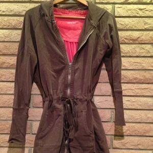 GAP Zip Up Cinch Waist Hoodie