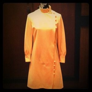 Beautiful peach colored custom made vintage dress
