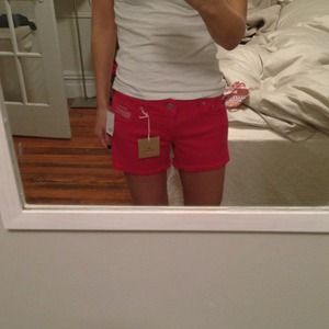 Brand new Adriano Goldschmied red denim shorts