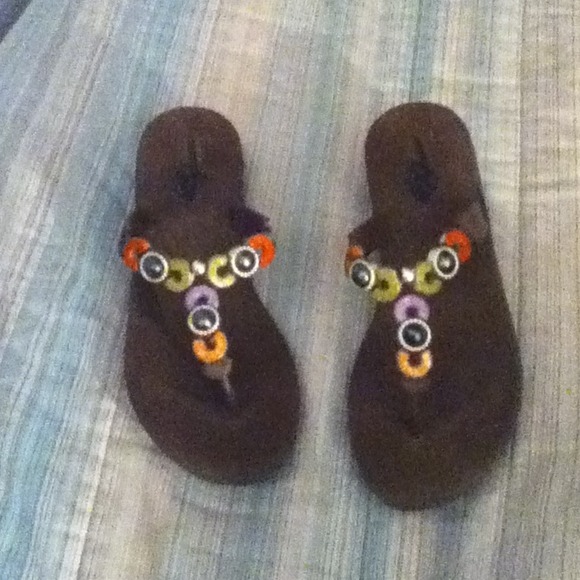 Cute sandals! African, hippie looking(: