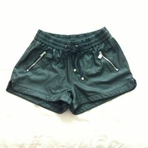 Gina Tricot faux leather shorts, elastic waistband