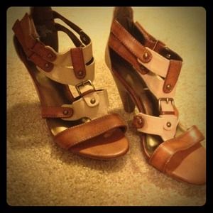 Nautical summer heels size 5.5