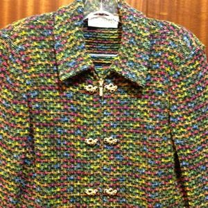 Authentic St. John by Marie Gray knit suit, size 8