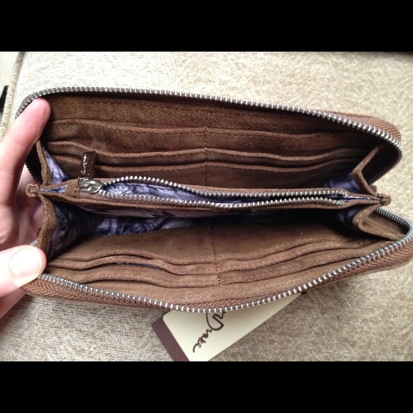 Price Reduced!!! Brown suede wallet-New with Tags!