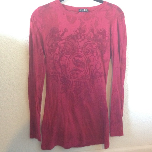 Burnout long sleeve top
